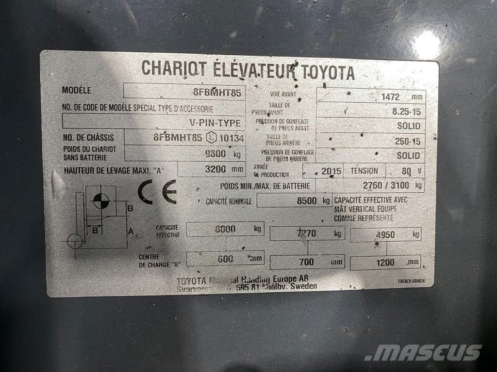 Toyota 8FBMHT85 Elektrikli forkliftler