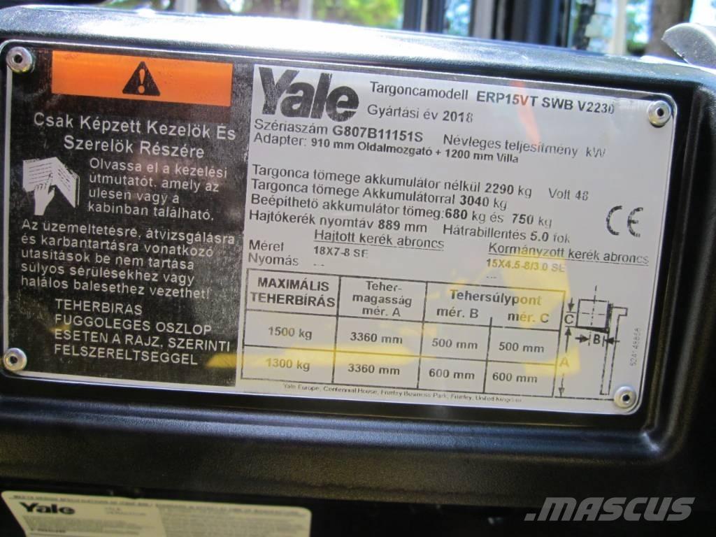 Yale ERP15VT Elektrikli forkliftler