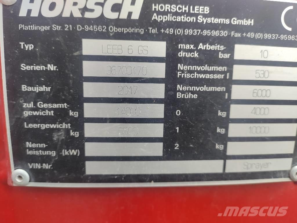 Horsch Leeb 6 GS Çekilir pülverizatörler