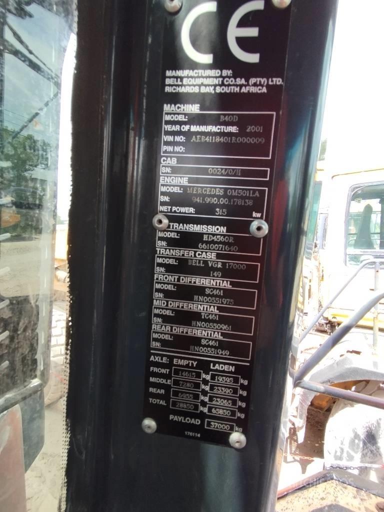 Bell B 40 D Belden kirma kaya kamyonu
