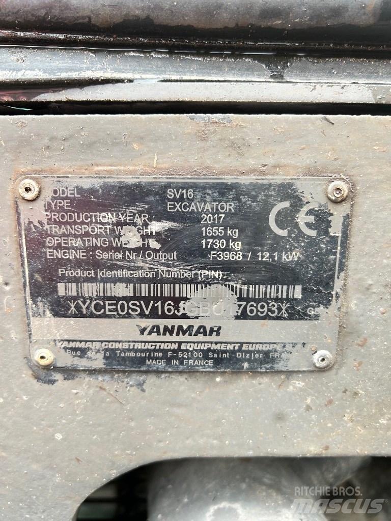 Yanmar SV 16 Mini ekskavatörler, 7 tona dek