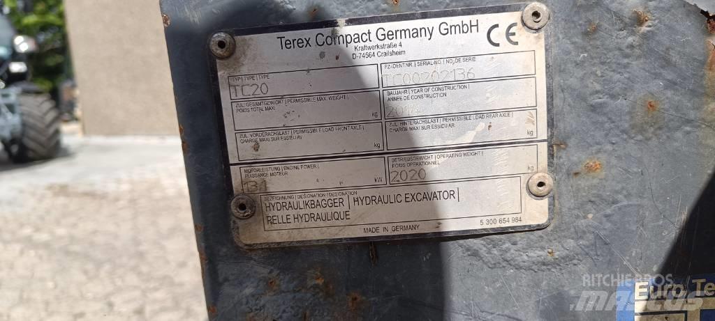 Terex TC 20 Mini ekskavatörler, 7 tona dek