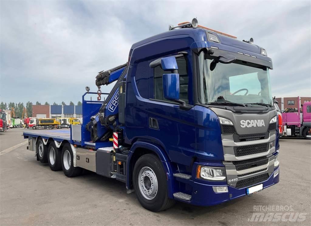 Scania G450 8X4 Araç üzeri vinçler