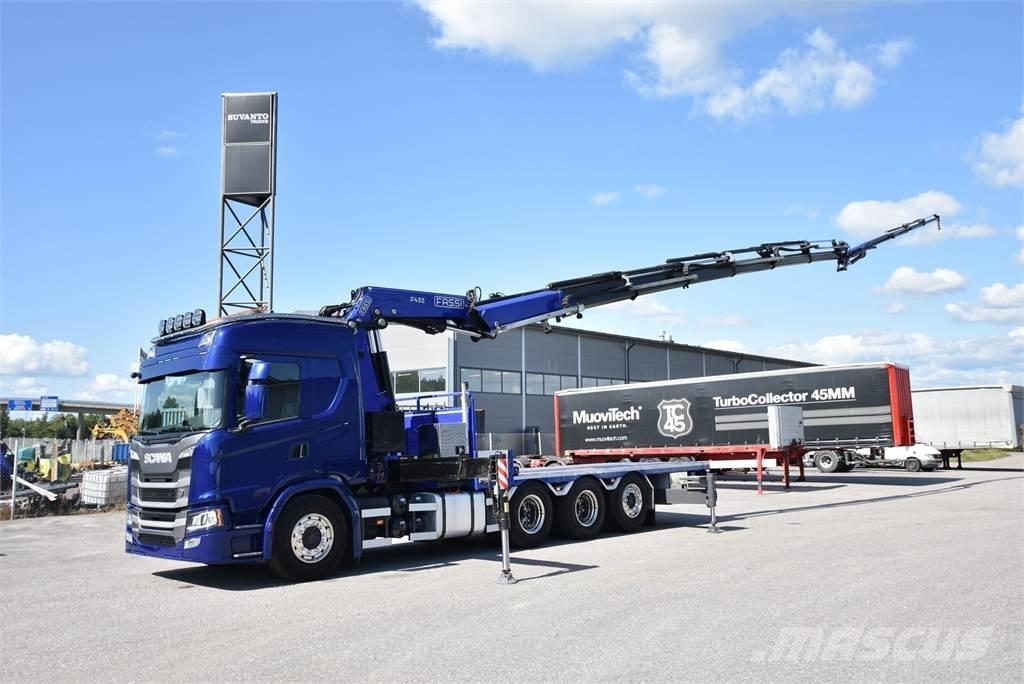 Scania G450 8X4 Araç üzeri vinçler