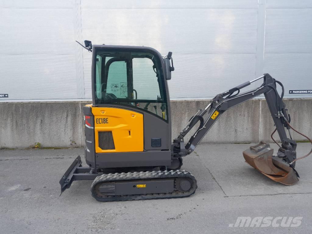 Volvo EC18E Mini ekskavatörler, 7 tona dek
