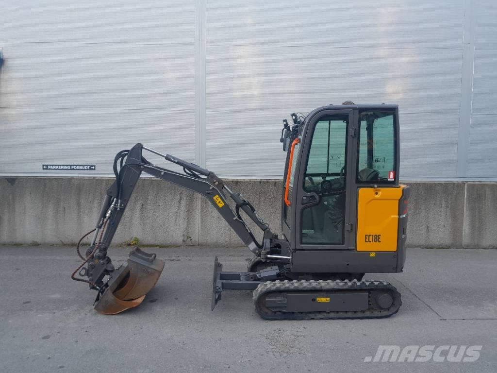 Volvo EC18E Mini ekskavatörler, 7 tona dek