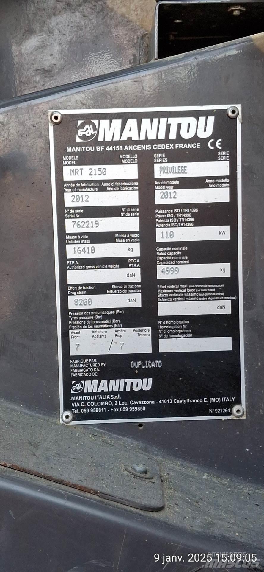 Manitou 2150MRT Teleskopik yükleyiciler