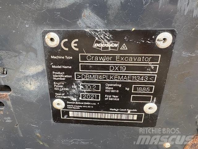 Doosan DX 19 Mini ekskavatörler, 7 tona dek