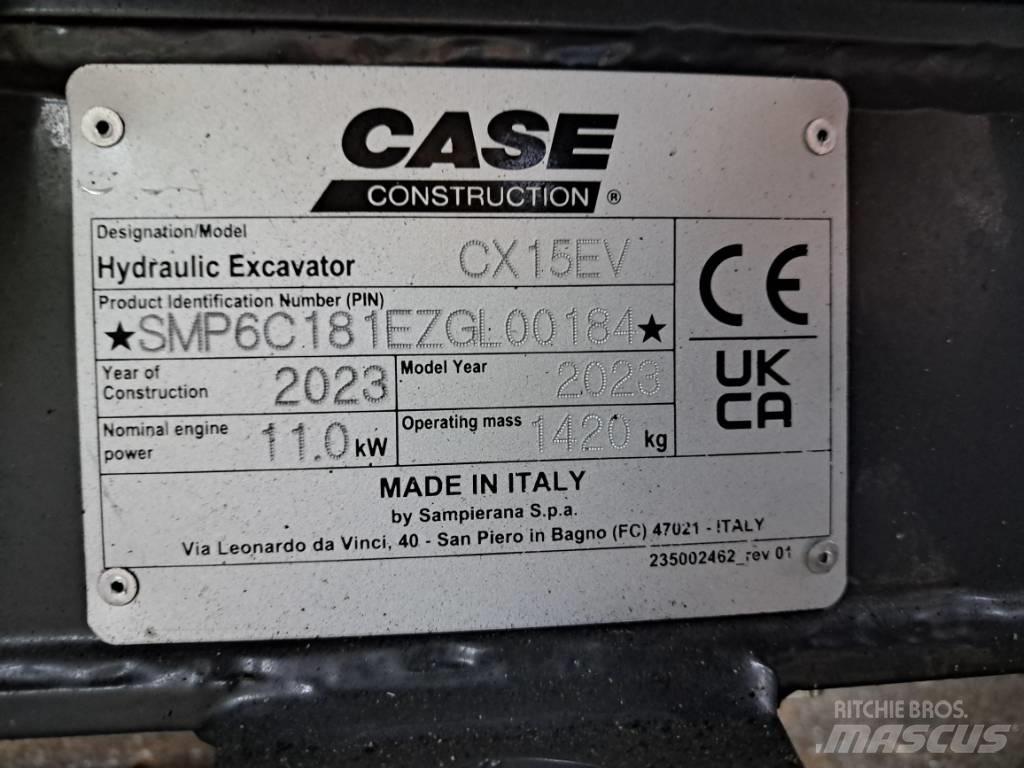 CASE CX15EV Mini ekskavatörler, 7 tona dek