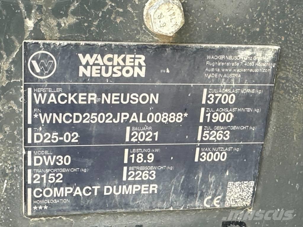 Wacker Neuson DW 30 Belden kirma kamyonlar