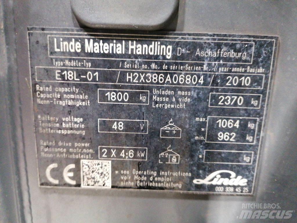 Linde E18L-01 Elektrikli forkliftler
