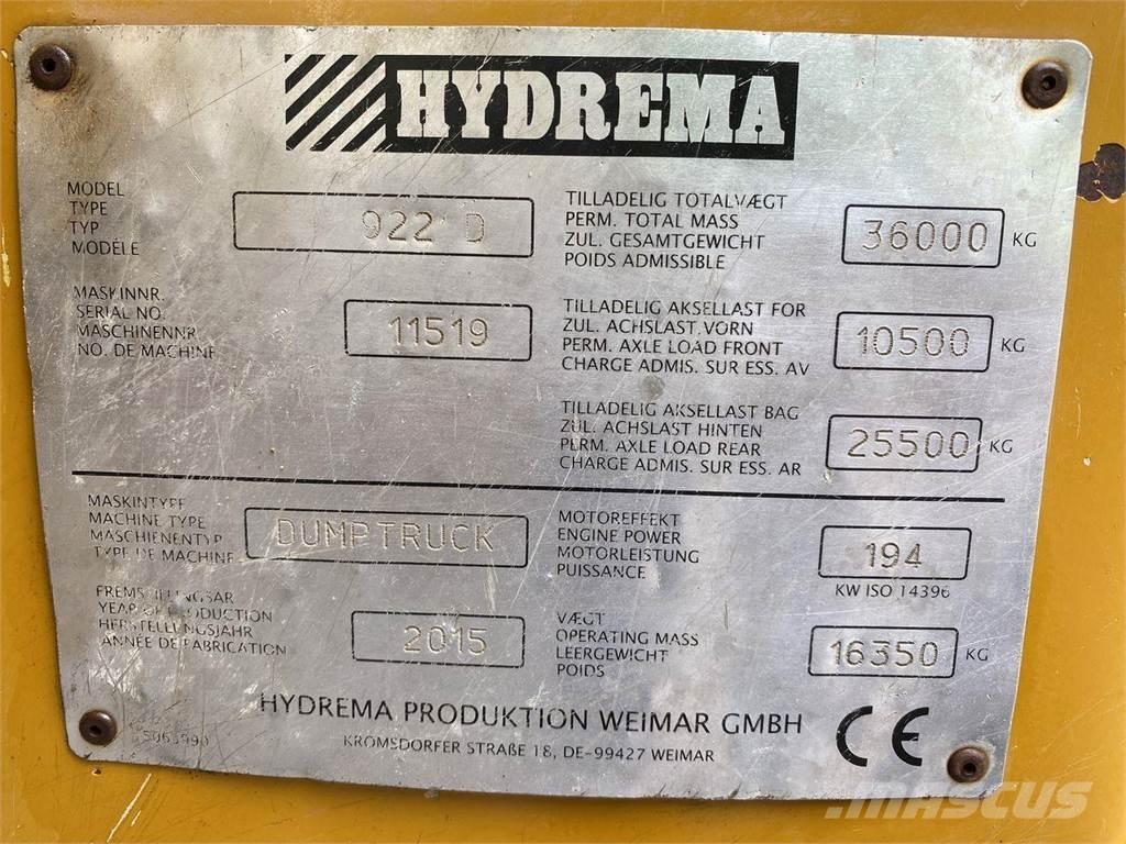 Hydrema 922D Belden kirma kamyonlar