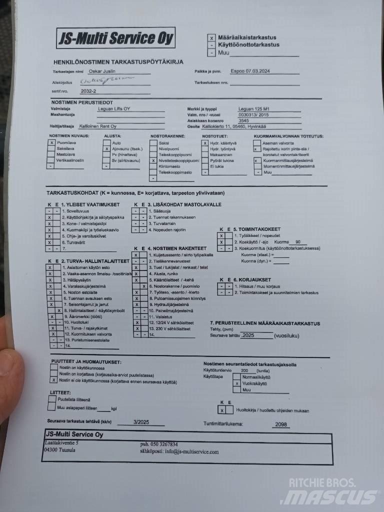 Leguan 125 Kompakt kendinden tahrikli personel platformları