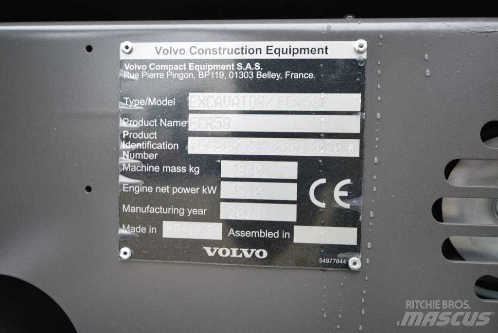 Volvo ECR 58 F Mini ekskavatörler, 7 tona dek