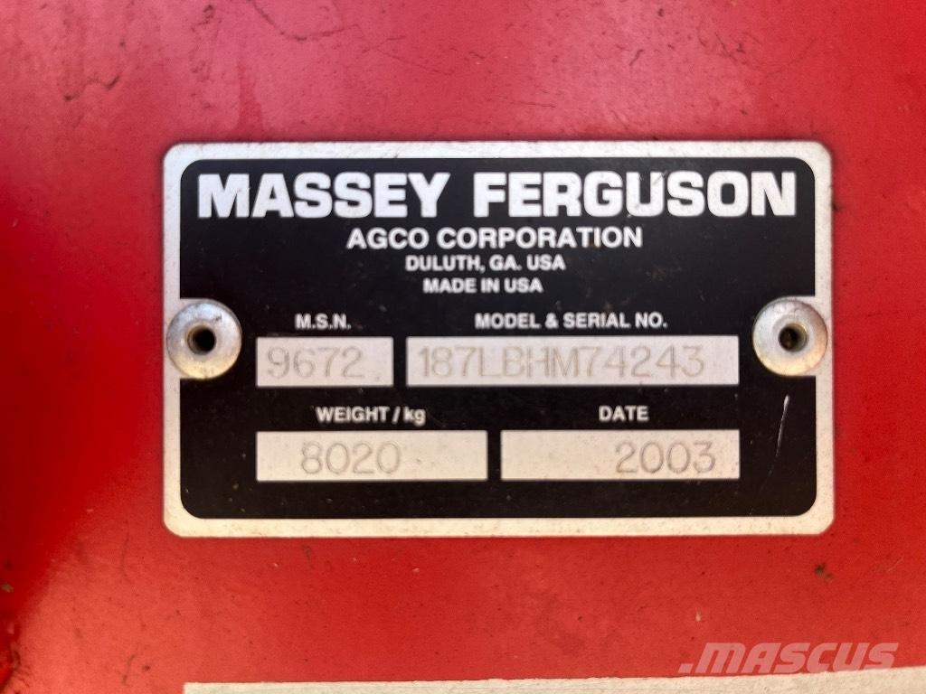 Massey Ferguson 187 Küp balya makinalari