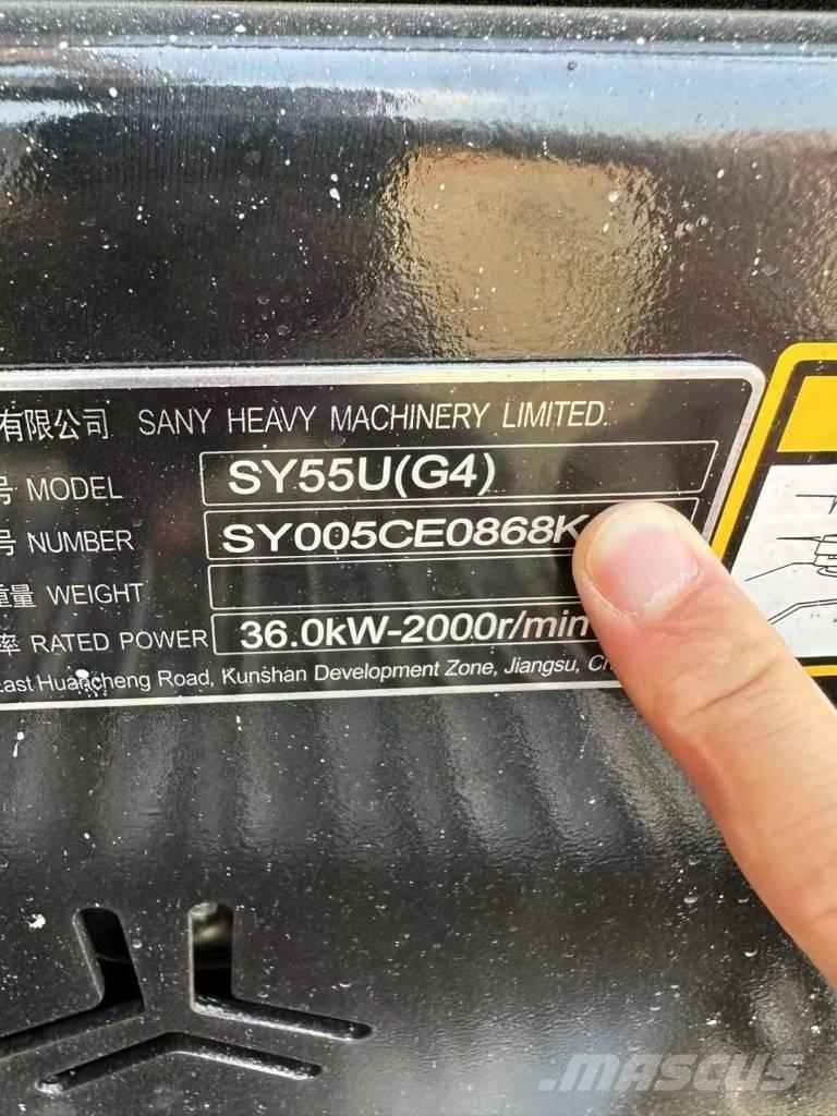 Sany SY 55 U Mini ekskavatörler, 7 tona dek