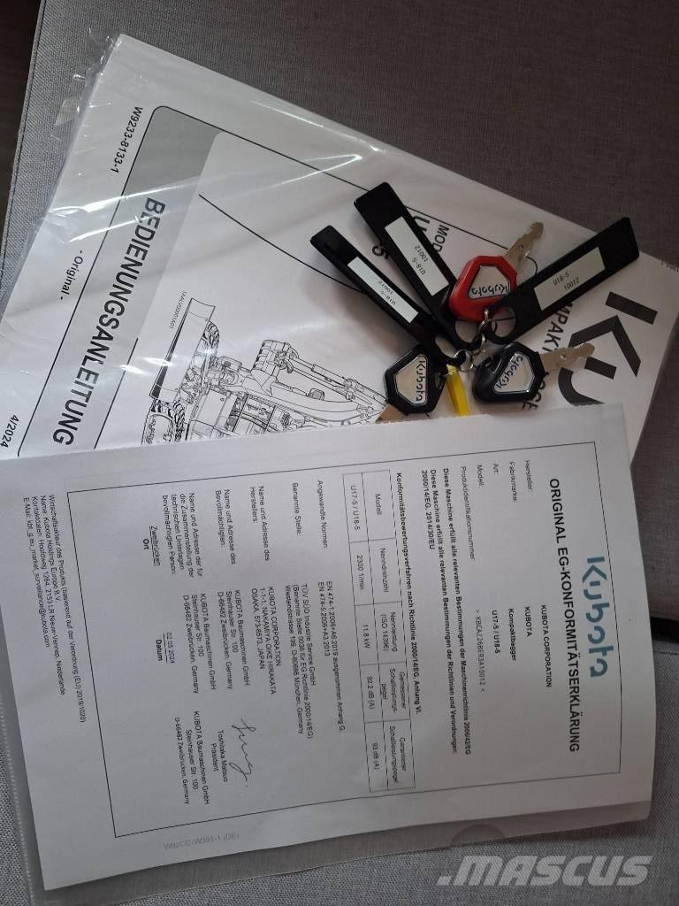 Kubota U 18-5 Mini ekskavatörler, 7 tona dek