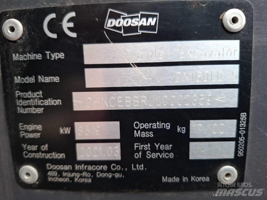 Doosan DX160LC-5 Paletli ekskavatörler