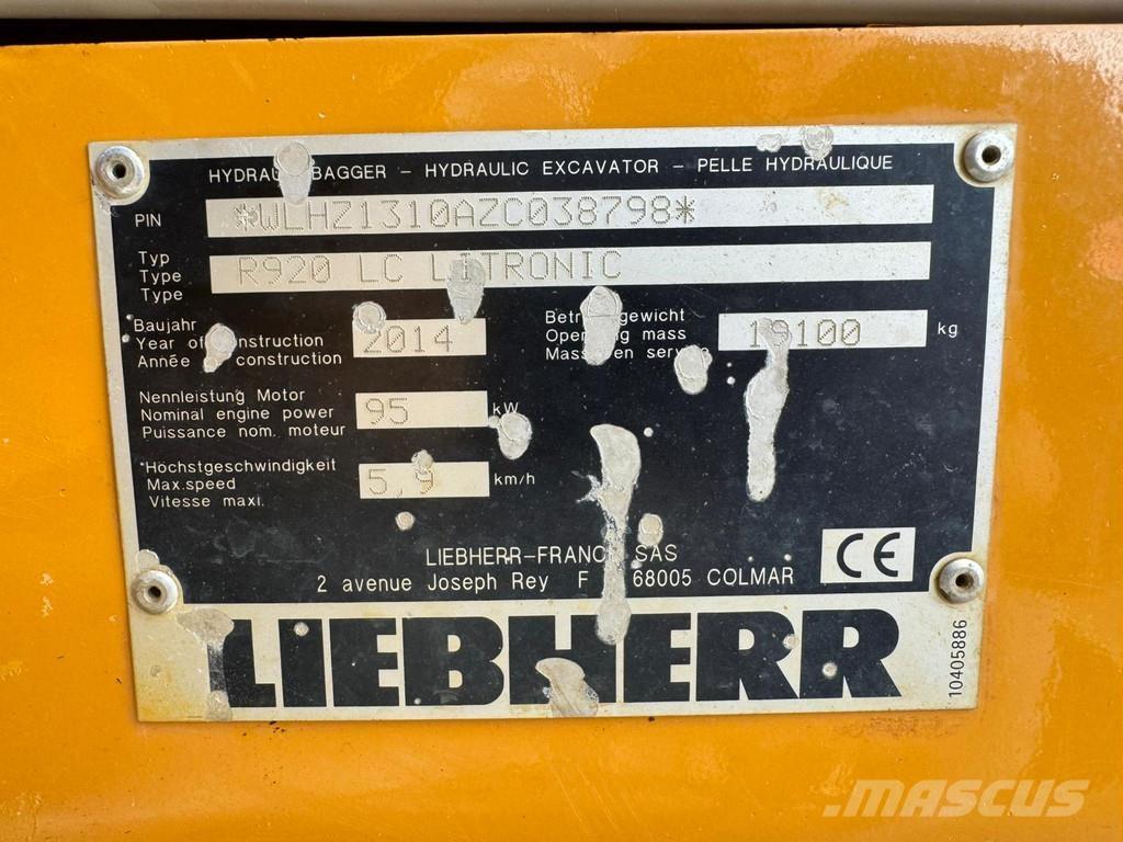 Liebherr R920LC Paletli ekskavatörler