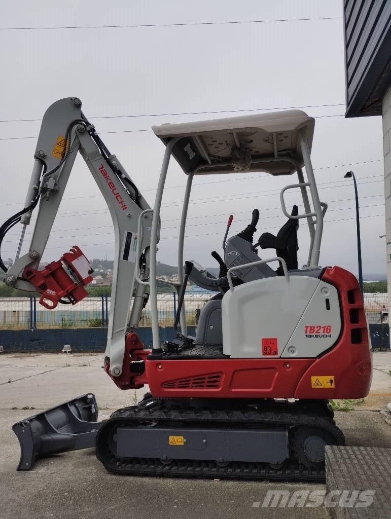 Takeuchi TB 216 Mini ekskavatörler, 7 tona dek