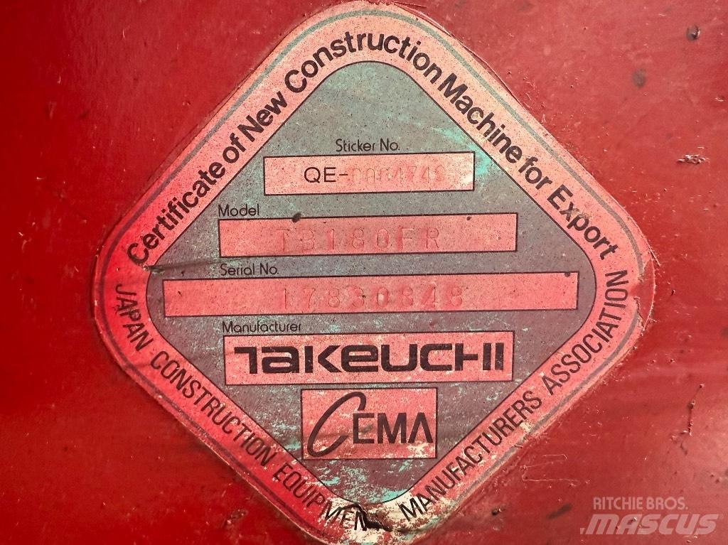 Takeuchi TB 180 FR Midi ekskavatörler 7 - 12 t
