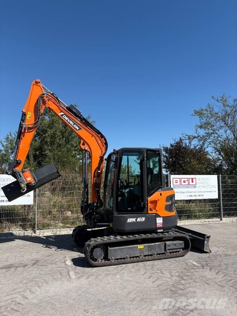 Develon DX 63-7 Mini ekskavatörler, 7 tona dek