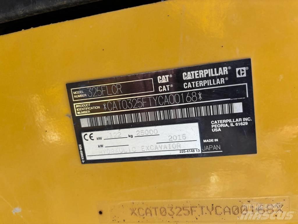 CAT 325 FL CR Paletli ekskavatörler