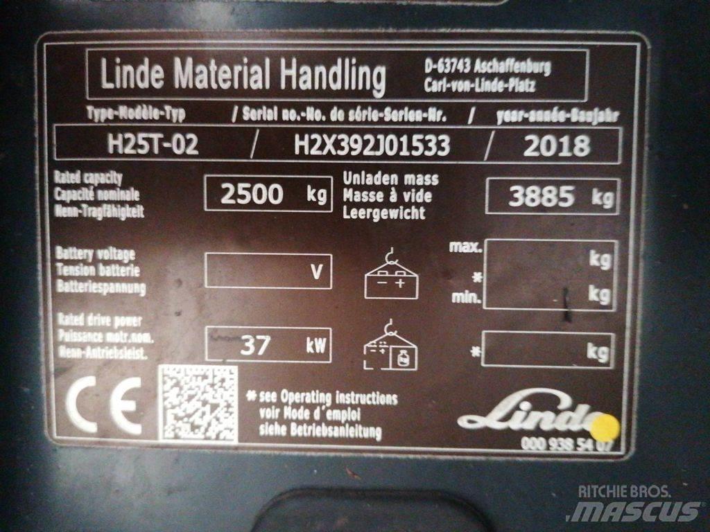 Linde H25T-02 LPG'li forkliftler