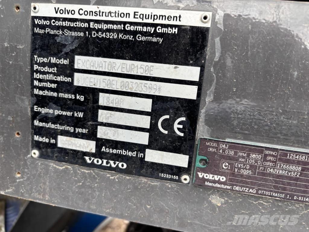 Volvo EWR 150 E Lastik tekerli ekskavatörler