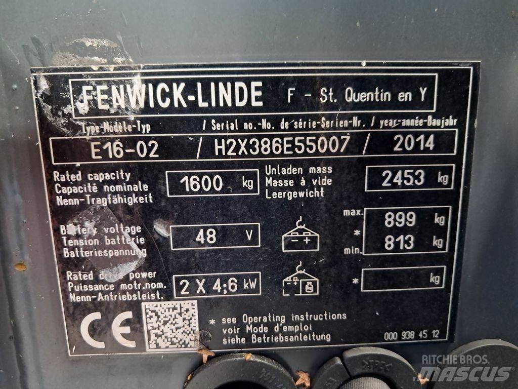 Linde E16-02 Elektrikli forkliftler