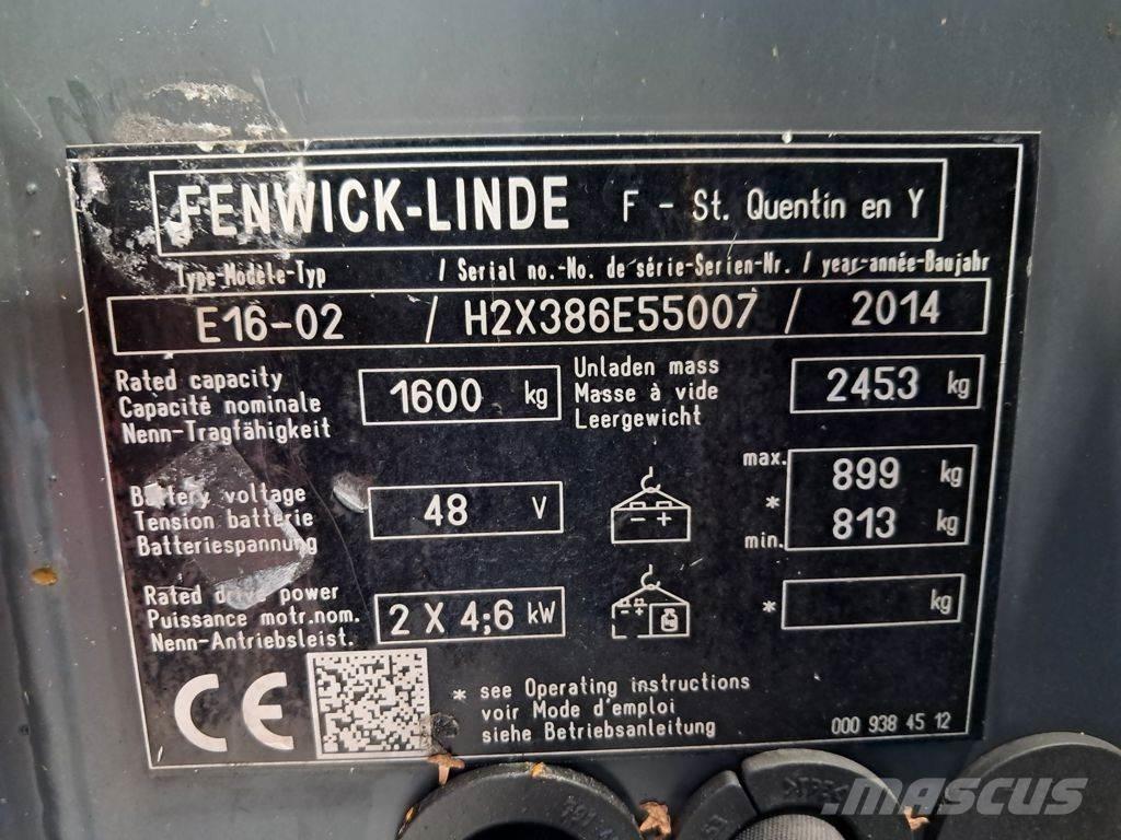 Linde E16-02 Elektrikli forkliftler