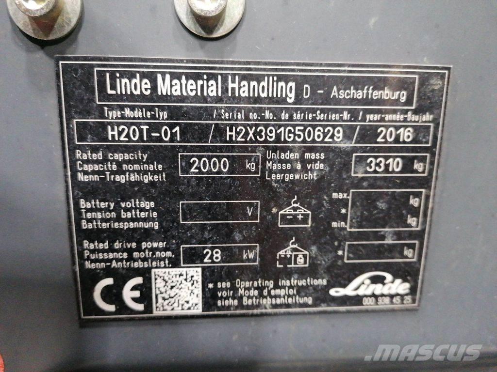 Linde H20T-01 LPG'li forkliftler