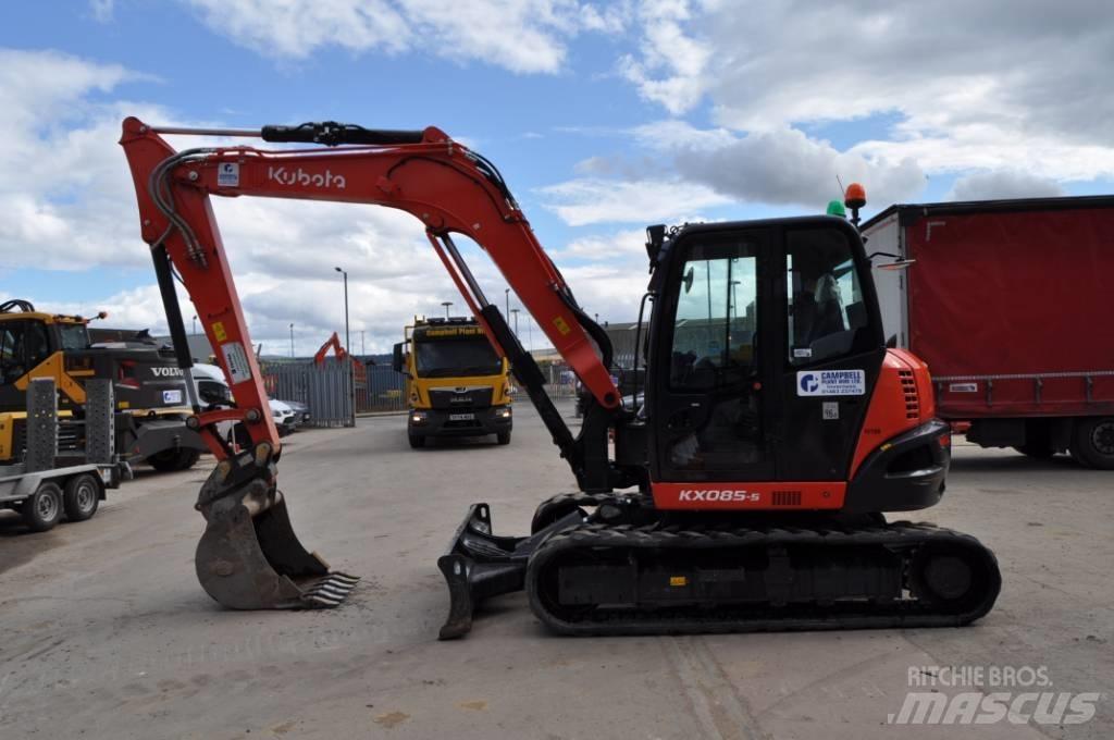 Kubota KX 085-5 Mini ekskavatörler, 7 tona dek