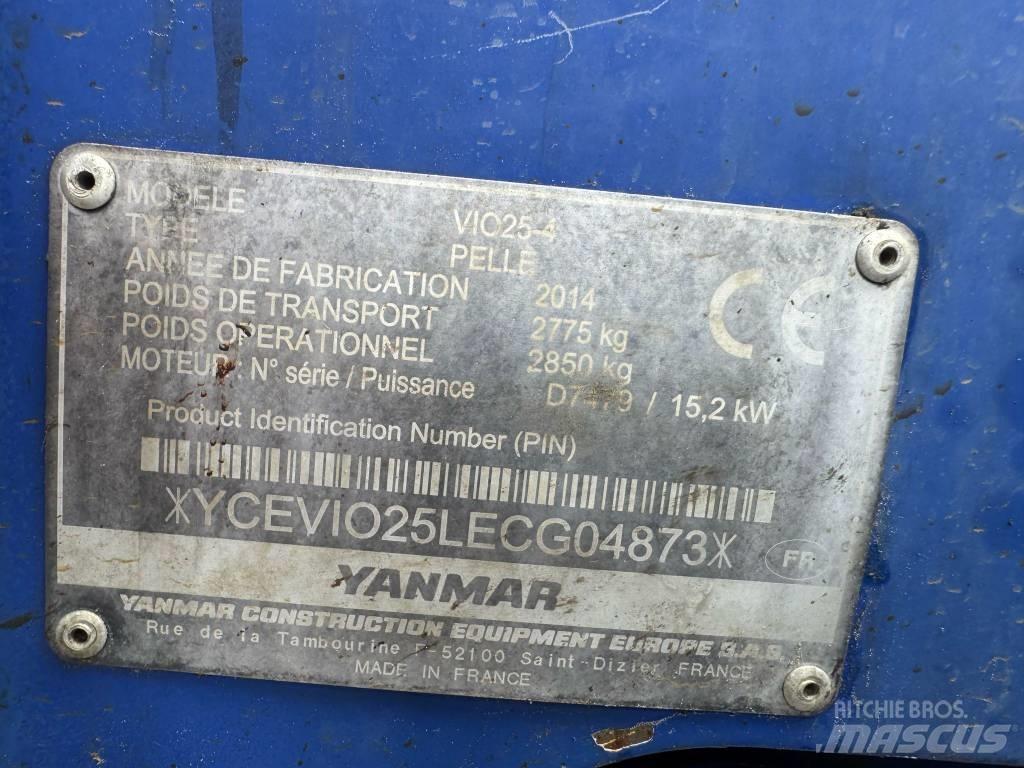 Yanmar Vio 25-4 Mini ekskavatörler, 7 tona dek