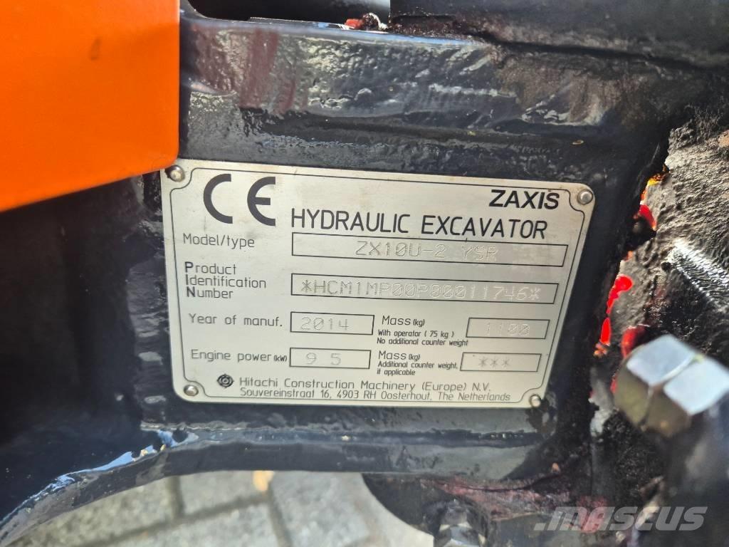 Hitachi ZX 10 U-2 Mini ekskavatörler, 7 tona dek