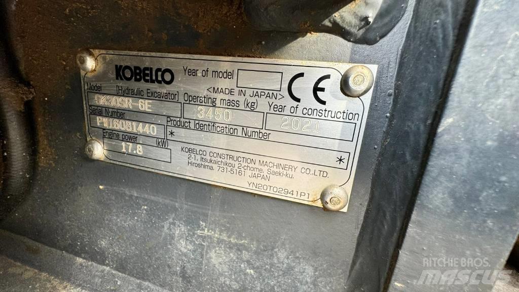 Kobelco SK 30 SR-6E Mini ekskavatörler, 7 tona dek