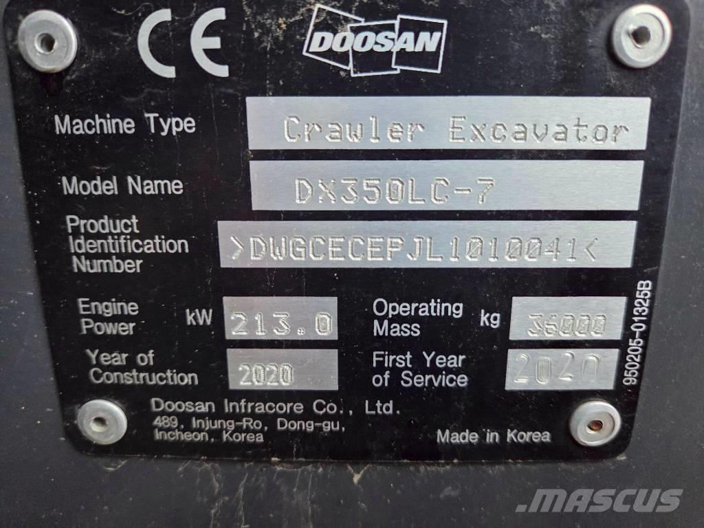 Develon DX 350 LC-7 Paletli ekskavatörler