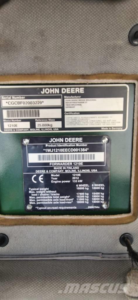 John Deere 1210 E Tomruk yükleyici traktörler