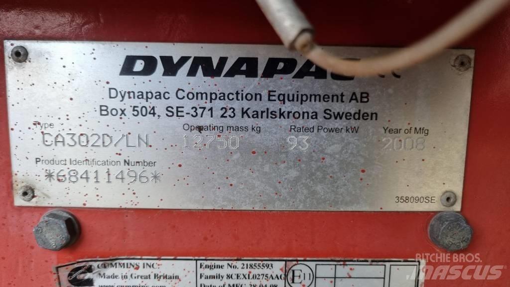 Dynapac CA302D, Vält Tek tamburlu silindirler