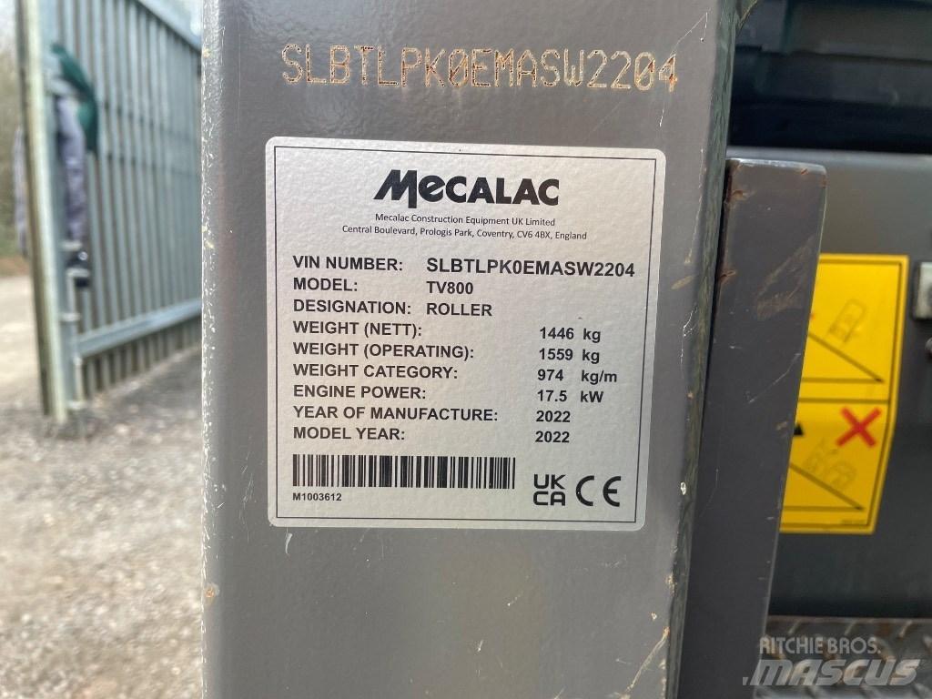 Mecalac TV 800 Çift tamburlu silindirler
