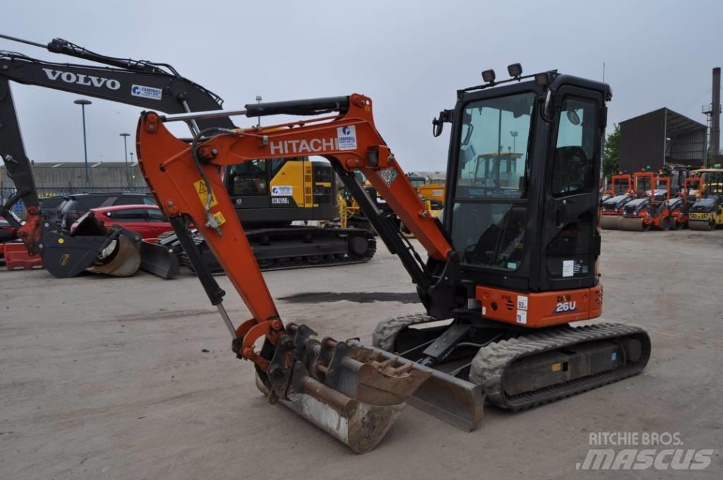 Hitachi ZX 26 U-6 Mini ekskavatörler, 7 tona dek