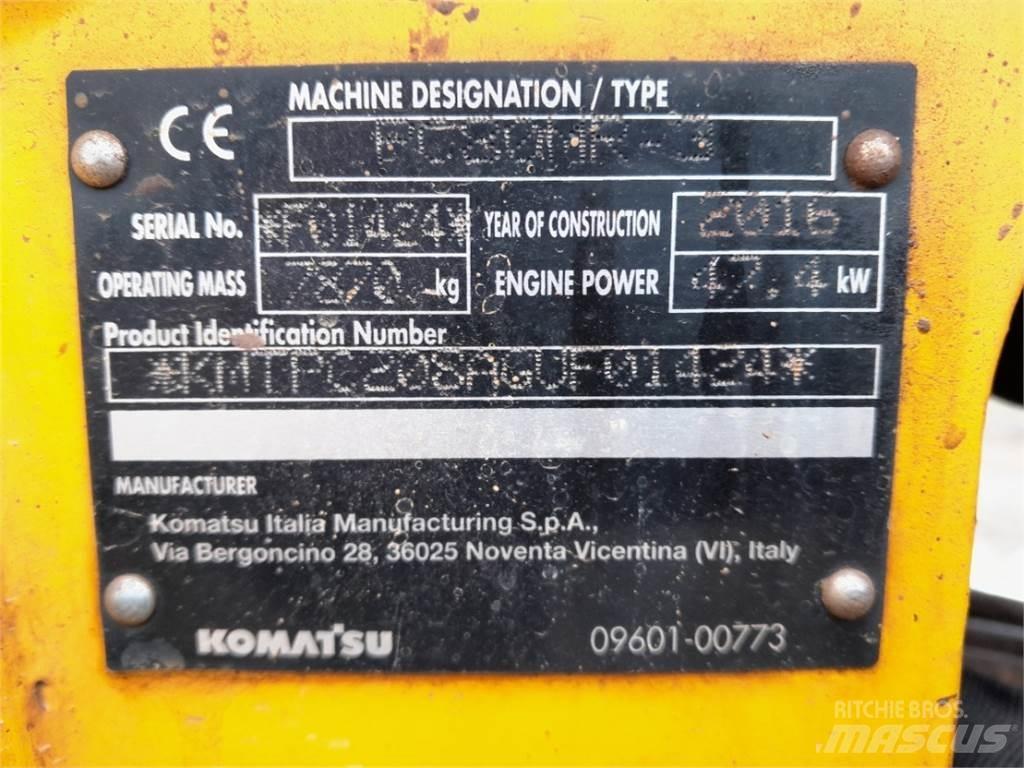 Komatsu PC80 Mini ekskavatörler, 7 tona dek