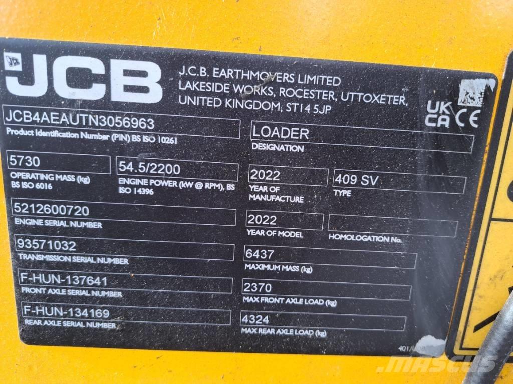 JCB 409 Tekerlekli yükleyiciler