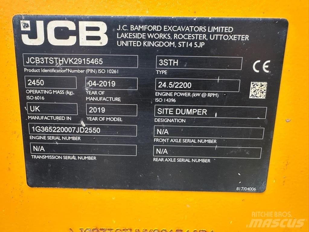 JCB 3STH SWIVEL Belden kirma kamyonlar