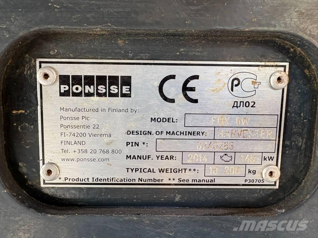 Ponsse Fox 8W Biçerdöverler