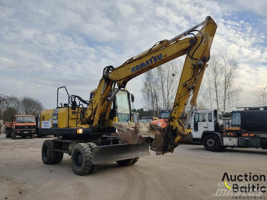 Komatsu PW160-7 Lastik tekerli ekskavatörler