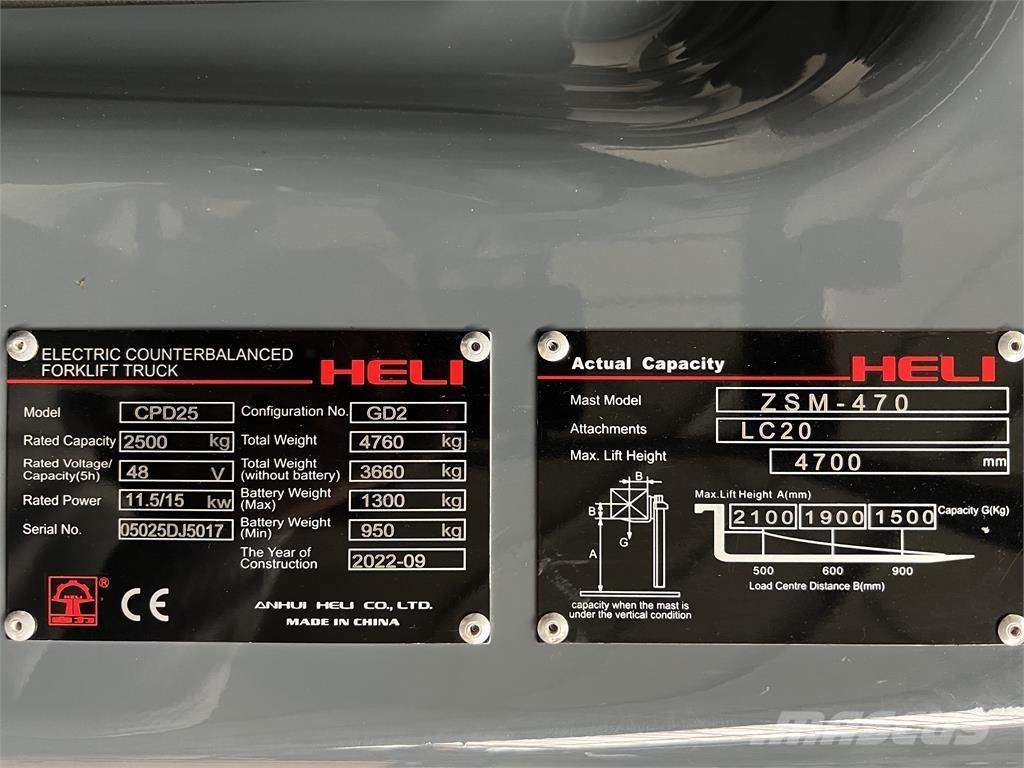 Heli CPD25 GD2 / NEU Elektrikli forkliftler