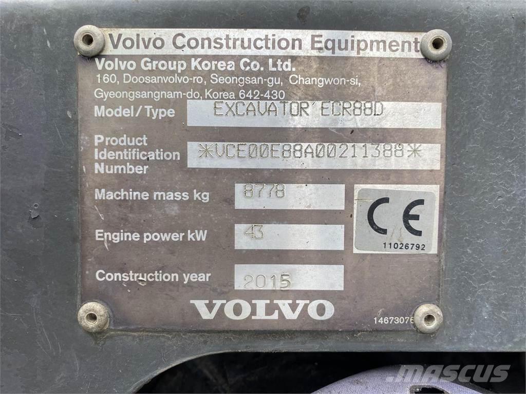 Volvo ECR88 Lastik tekerli ekskavatörler