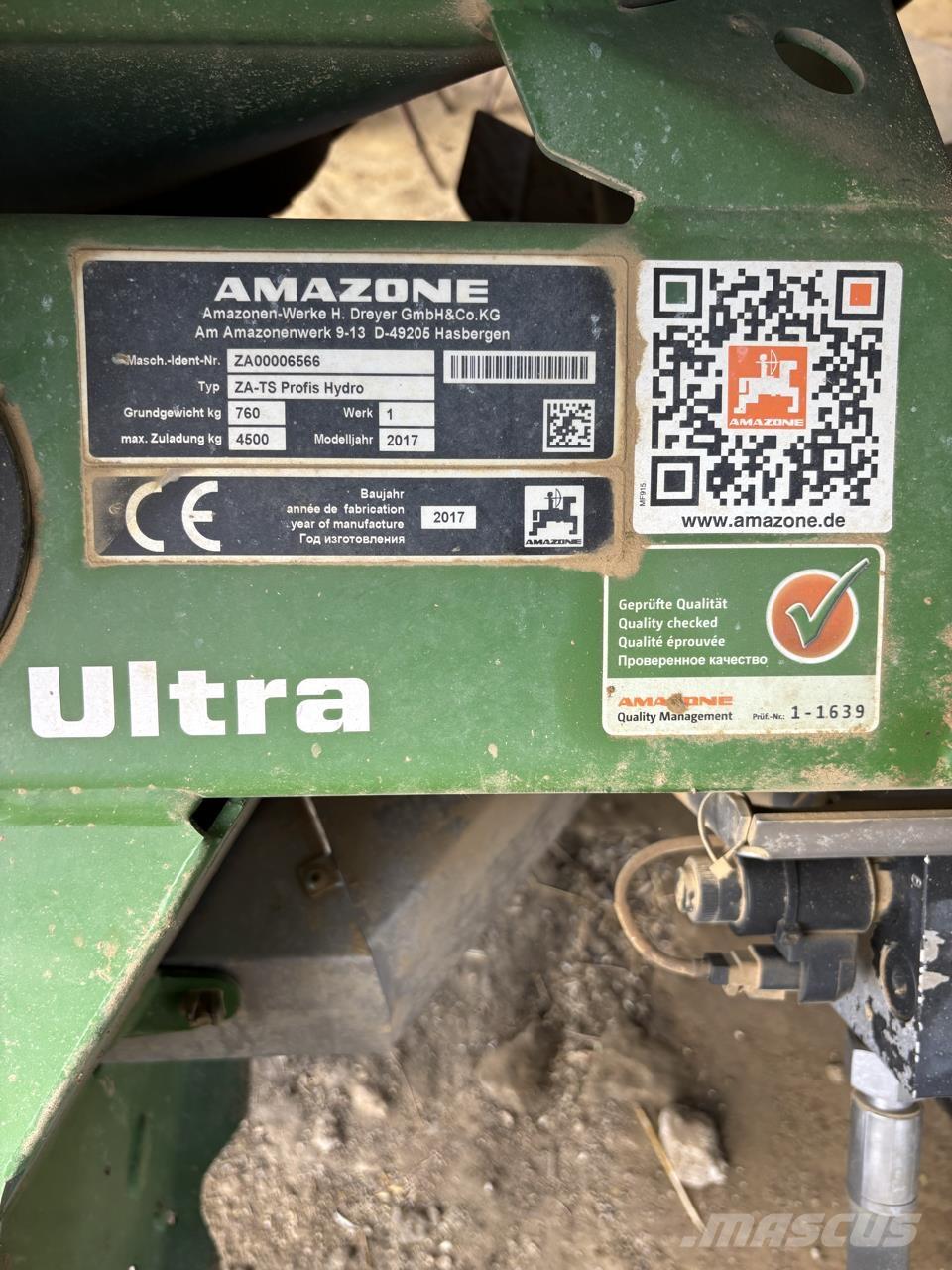 Amazone ZA TS 4200 Sıvı gübre serpme makineleri