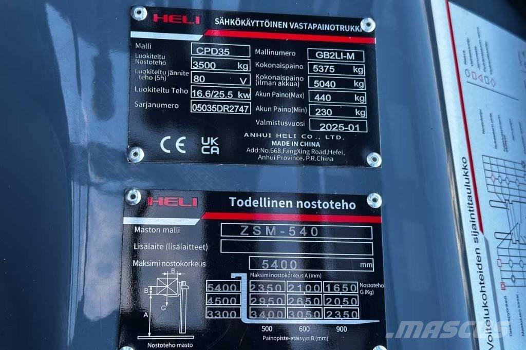Heli CPD 35 Elektrikli forkliftler